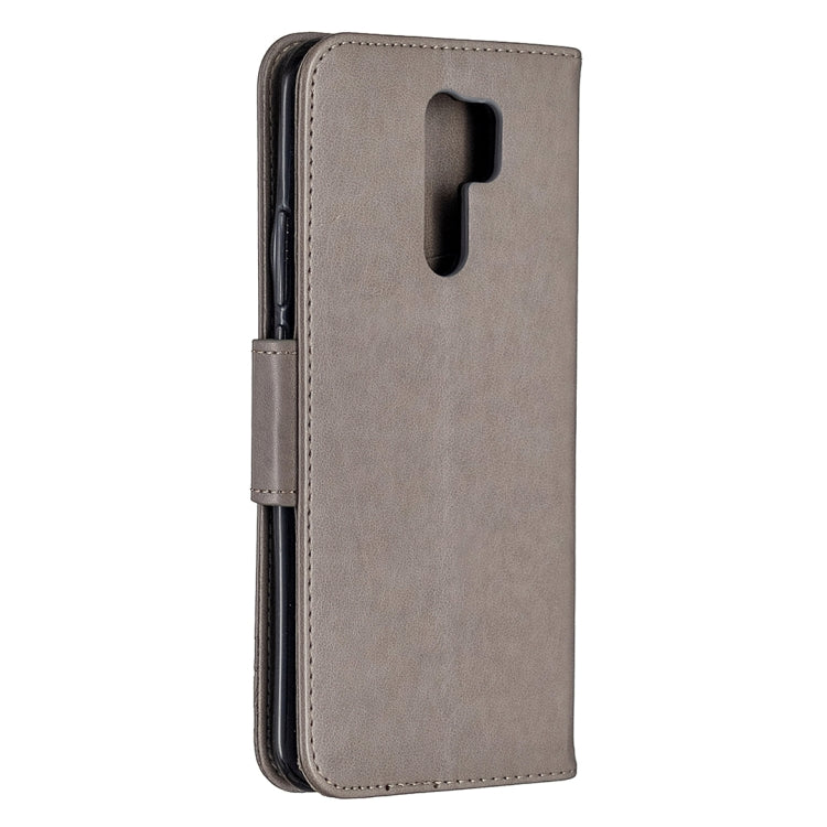 For Xiaomi Redmi 9 Two Butterflies Embossing Pattern Horizontal Flip Leather Case with Holder & Card Slot & Wallet & Lanyard