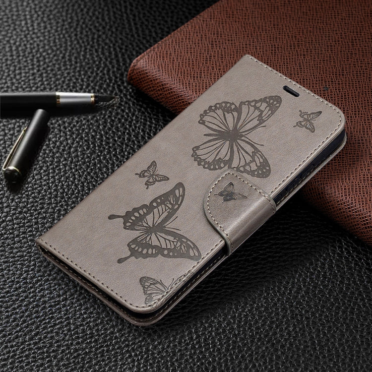 For Huawei Honor 9X Lite Two Butterflies Embossing Pattern Horizontal Flip Leather Case with Holder & Card Slot & Wallet & Lanyard