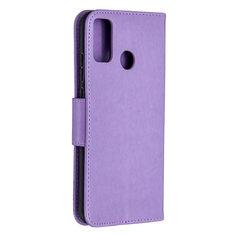 For Huawei Honor 9X Lite Two Butterflies Embossing Pattern Horizontal Flip Leather Case with Holder & Card Slot & Wallet & Lanyard