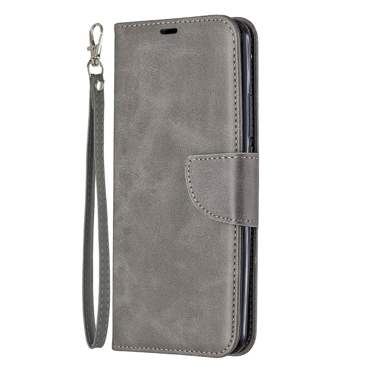 For Xiaomi Redmi 9 Retro Lambskin Texture Pure Color Horizontal Flip PU Leather Case with Holder & Card Slots & Wallet & Lanyard