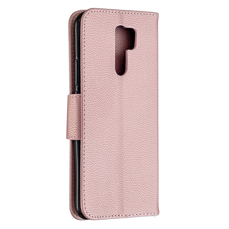 For Xiaomi Redmi 9 Litchi Texture Pure Color Horizontal Flip PU Leather Case with Holder & Card Slots & Wallet & Lanyard