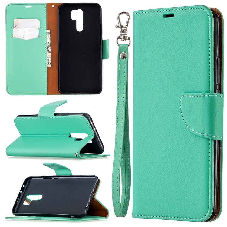 For Xiaomi Redmi 9 Litchi Texture Pure Color Horizontal Flip PU Leather Case with Holder & Card Slots & Wallet & Lanyard
