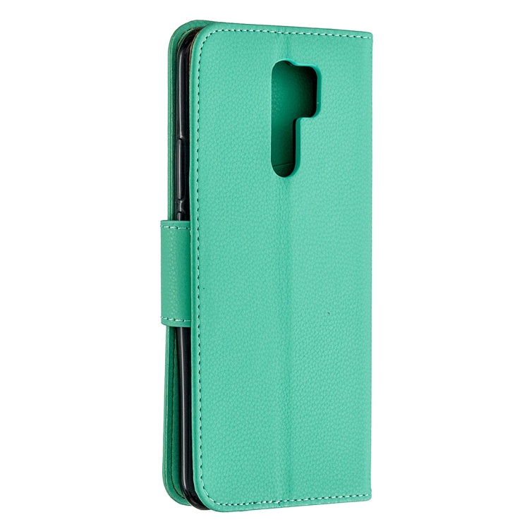 For Xiaomi Redmi 9 Litchi Texture Pure Color Horizontal Flip PU Leather Case with Holder & Card Slots & Wallet & Lanyard