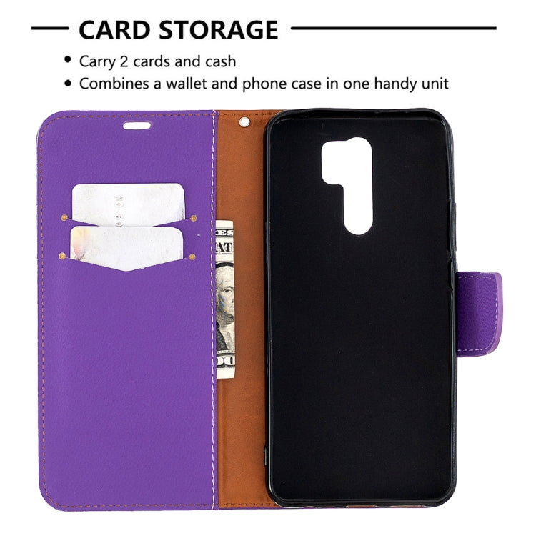 For Xiaomi Redmi 9 Litchi Texture Pure Color Horizontal Flip PU Leather Case with Holder & Card Slots & Wallet & Lanyard