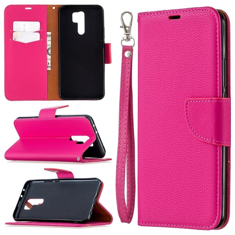 For Xiaomi Redmi 9 Litchi Texture Pure Color Horizontal Flip PU Leather Case with Holder & Card Slots & Wallet & Lanyard
