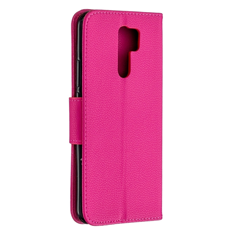 For Xiaomi Redmi 9 Litchi Texture Pure Color Horizontal Flip PU Leather Case with Holder & Card Slots & Wallet & Lanyard