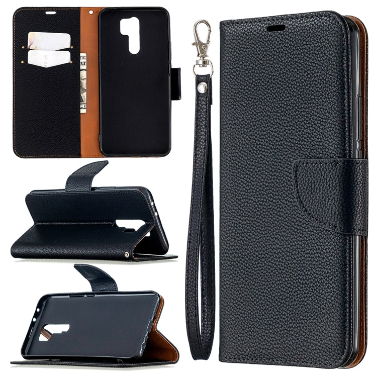 For Xiaomi Redmi 9 Litchi Texture Pure Color Horizontal Flip PU Leather Case with Holder & Card Slots & Wallet & Lanyard