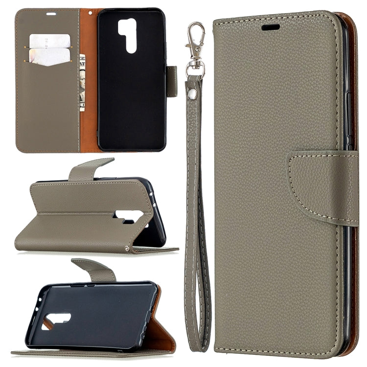 For Xiaomi Redmi 9 Litchi Texture Pure Color Horizontal Flip PU Leather Case with Holder & Card Slots & Wallet & Lanyard