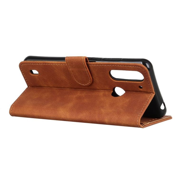 For Motorola Moto One Fusion KHAZNEH Retro Texture PU + TPU Horizontal Flip Leather Case with Holder & Card Slots & Wallet