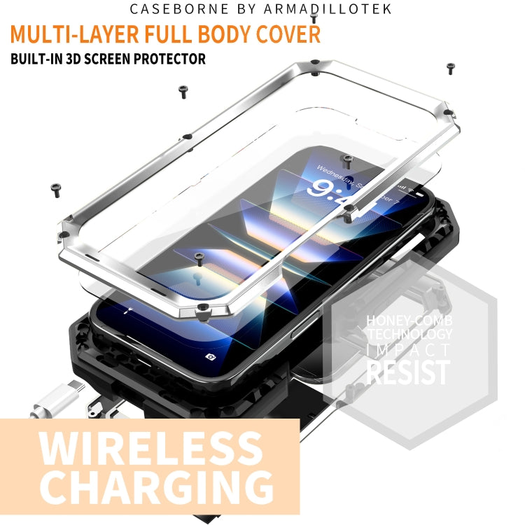 For iPhone 16 R-JUST Sliding Camera IP54 Life Waterproof Holder Phone Case