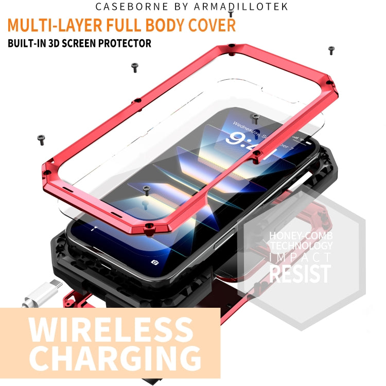 For iPhone 16 Plus R-JUST Sliding Camera IP54 Life Waterproof Holder Phone Case