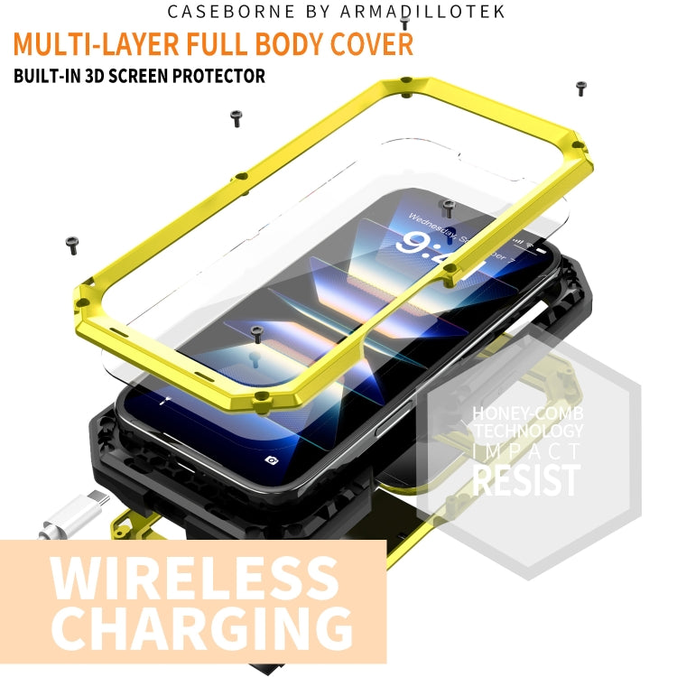 For iPhone 16 Plus R-JUST Sliding Camera IP54 Life Waterproof Holder Phone Case
