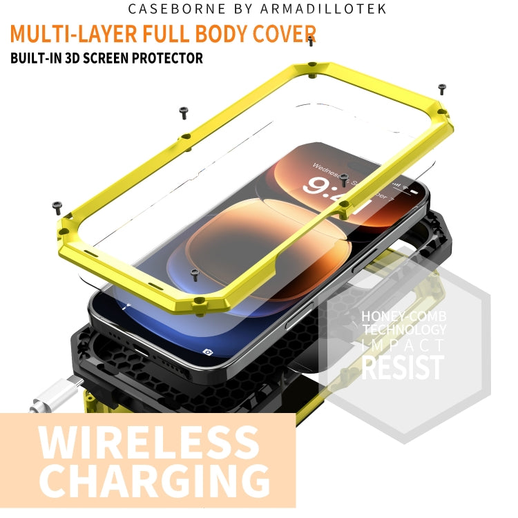 For iPhone 16 Pro R-JUST Sliding Camera IP54 Life Waterproof Holder Phone Case