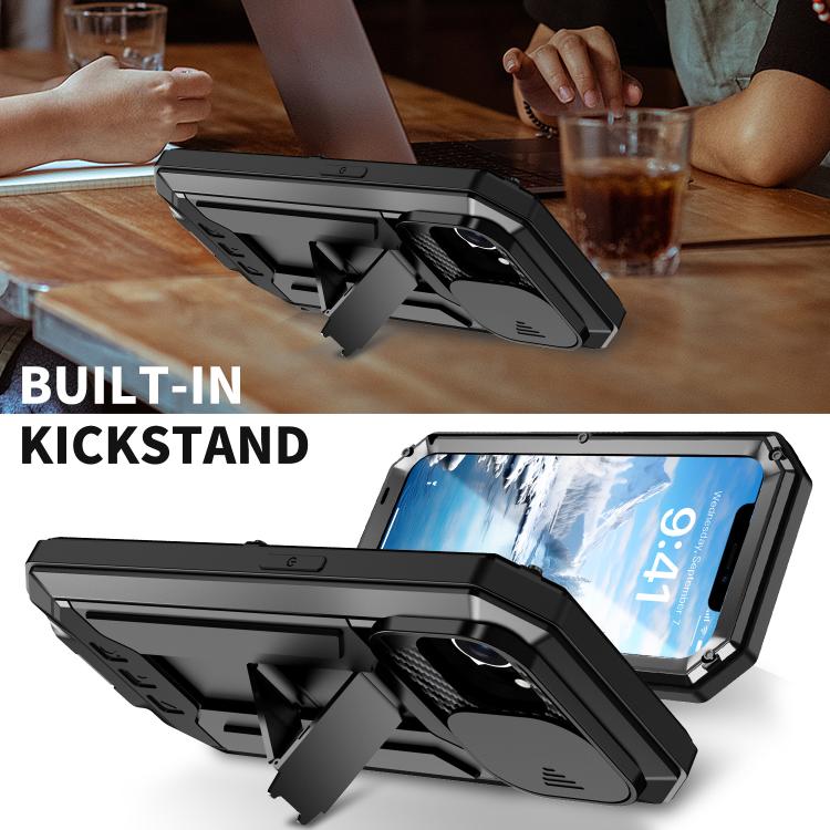 For iPhone 17e / 16e R-JUST Sliding Camera IP54 Life Waterproof Holder Phone Case