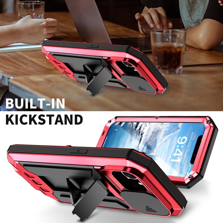 For iPhone 17e / 16e R-JUST Sliding Camera IP54 Life Waterproof Holder Phone Case