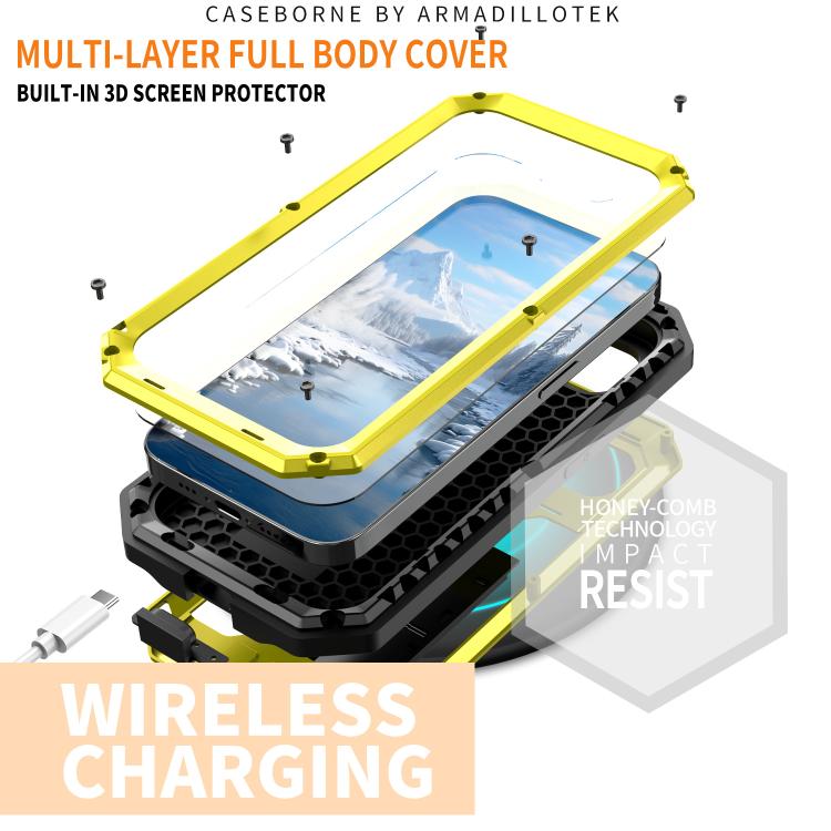 For iPhone 17e / 16e R-JUST Sliding Camera IP54 Life Waterproof Holder Phone Case