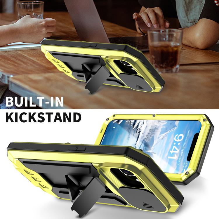 For iPhone 17e / 16e R-JUST Sliding Camera IP54 Life Waterproof Holder Phone Case