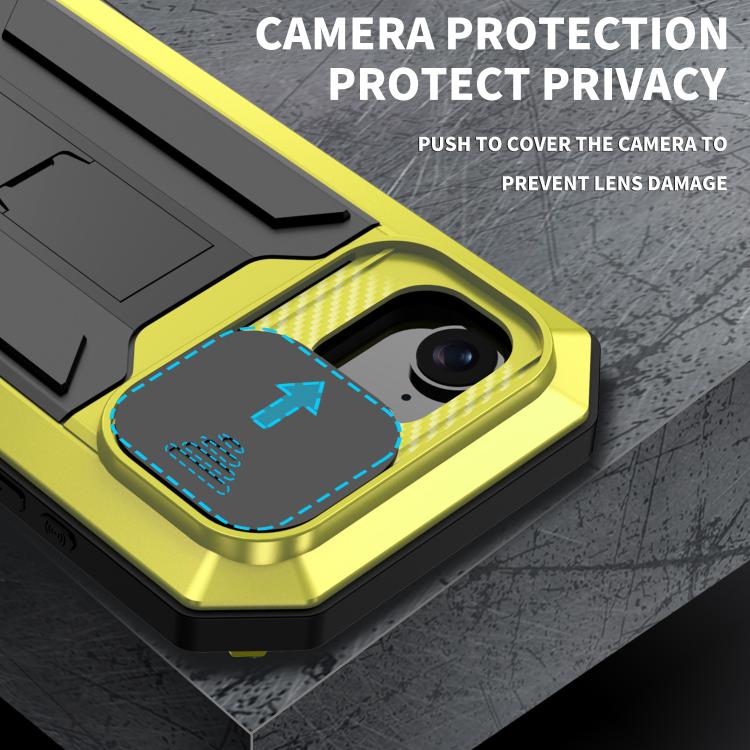 For iPhone 17e / 16e R-JUST Sliding Camera IP54 Life Waterproof Holder Phone Case