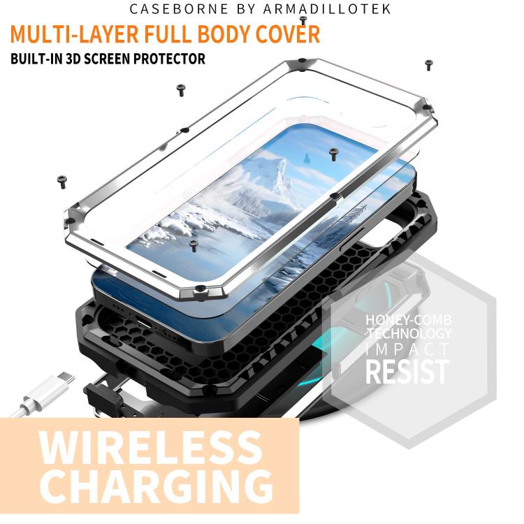 For iPhone 17e / 16e R-JUST Sliding Camera IP54 Life Waterproof Holder Phone Case