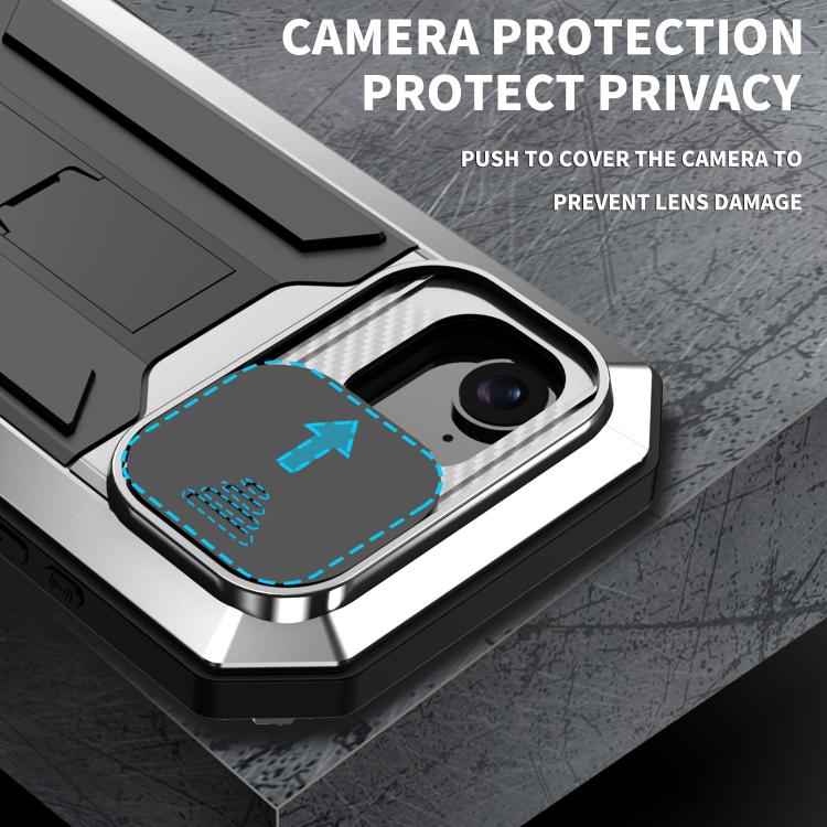 For iPhone 17e / 16e R-JUST Sliding Camera IP54 Life Waterproof Holder Phone Case