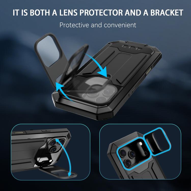 For iPhone 17 Pro Max R-JUST Sliding Camera IP54 Life Waterproof Holder Phone Case