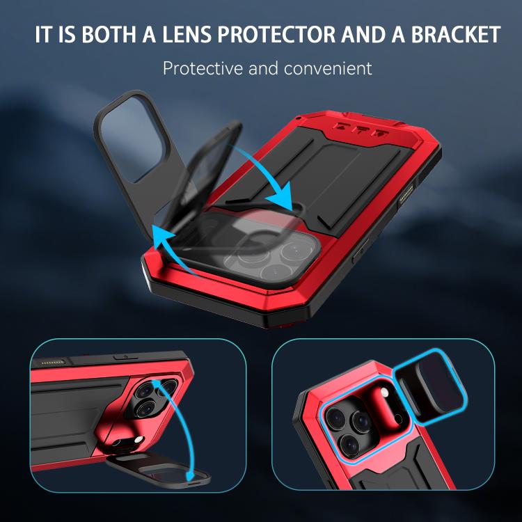 For iPhone 17 Pro Max R-JUST Sliding Camera IP54 Life Waterproof Holder Phone Case