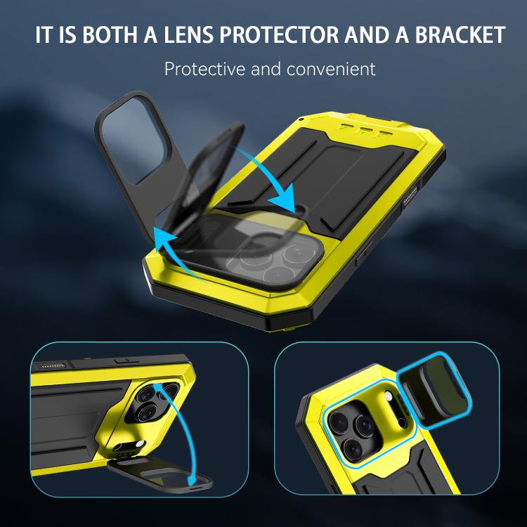For iPhone 17 Pro R-JUST Sliding Camera IP54 Life Waterproof Holder Phone Case