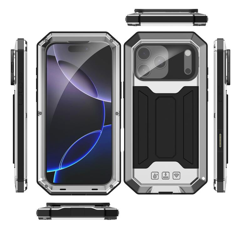 For iPhone 17 Pro R-JUST Sliding Camera IP54 Life Waterproof Holder Phone Case