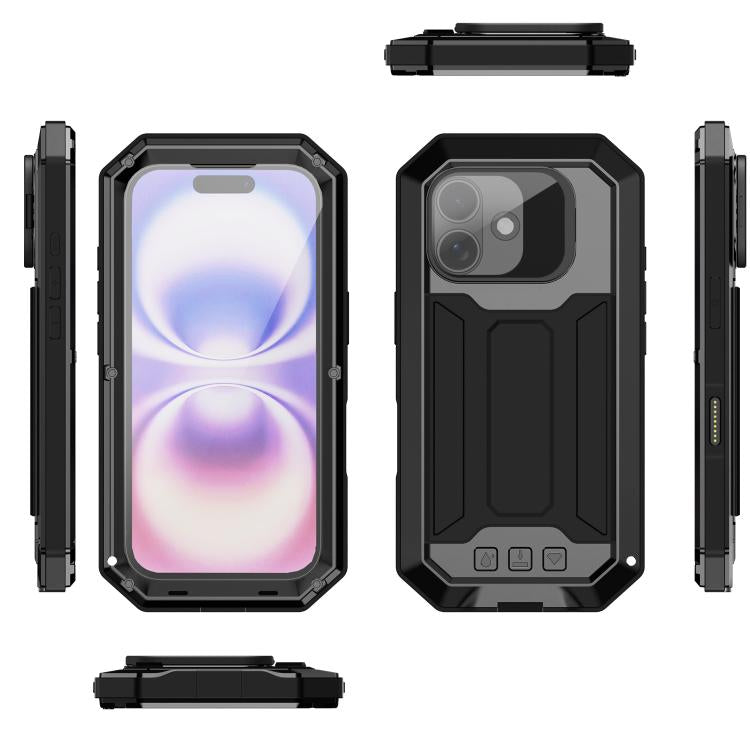 For iPhone 17 R-JUST Sliding Camera IP54 Life Waterproof Holder Phone Case