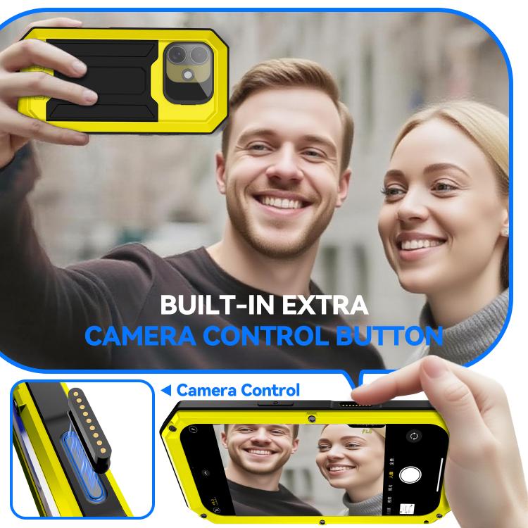 For iPhone 17 R-JUST Sliding Camera IP54 Life Waterproof Holder Phone Case