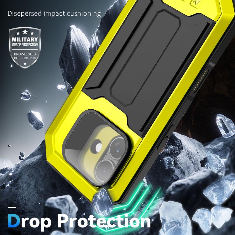 For iPhone 17 R-JUST Sliding Camera IP54 Life Waterproof Holder Phone Case