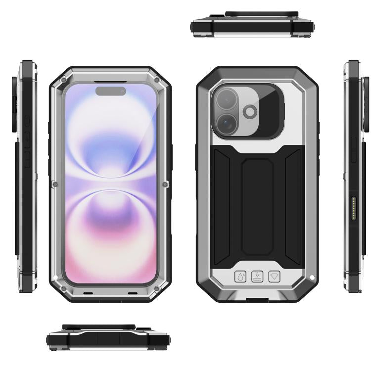 For iPhone 17 R-JUST Sliding Camera IP54 Life Waterproof Holder Phone Case