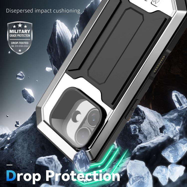 For iPhone 17 R-JUST Sliding Camera IP54 Life Waterproof Holder Phone Case