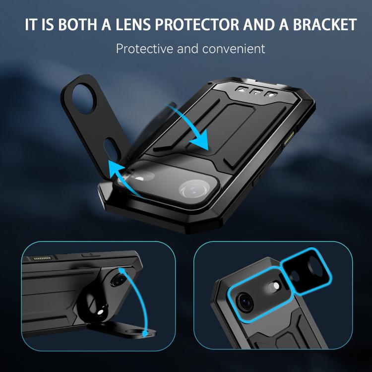 For iPhone Air R-JUST Sliding Camera IP54 Life Waterproof Holder Phone Case