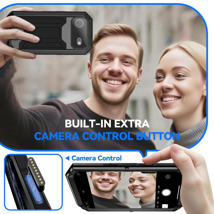 For iPhone Air R-JUST Sliding Camera IP54 Life Waterproof Holder Phone Case