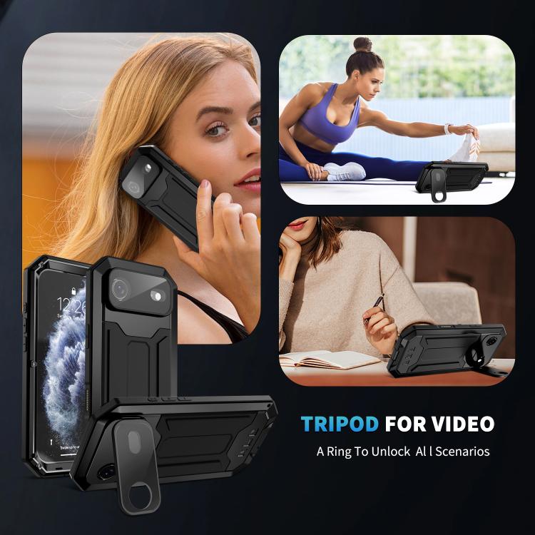 For iPhone Air R-JUST Sliding Camera IP54 Life Waterproof Holder Phone Case