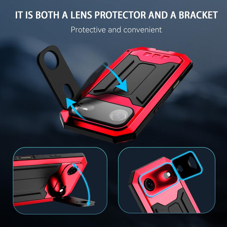 For iPhone Air R-JUST Sliding Camera IP54 Life Waterproof Holder Phone Case