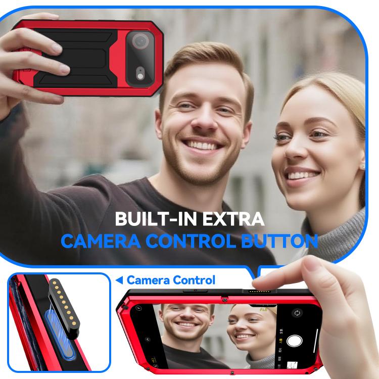 For iPhone Air R-JUST Sliding Camera IP54 Life Waterproof Holder Phone Case