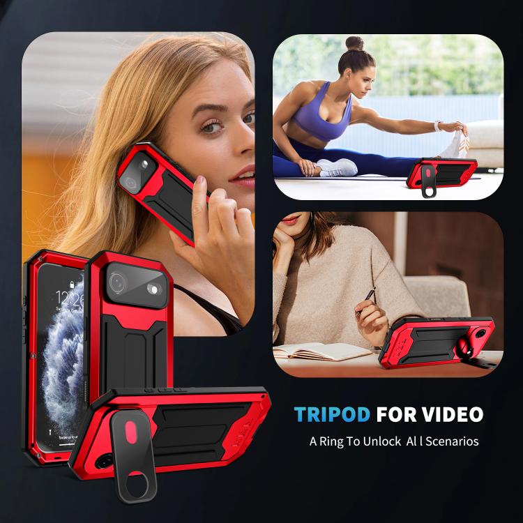For iPhone Air R-JUST Sliding Camera IP54 Life Waterproof Holder Phone Case