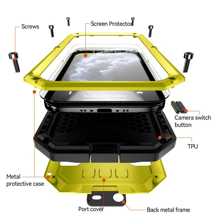 For iPhone Air R-JUST Sliding Camera IP54 Life Waterproof Holder Phone Case