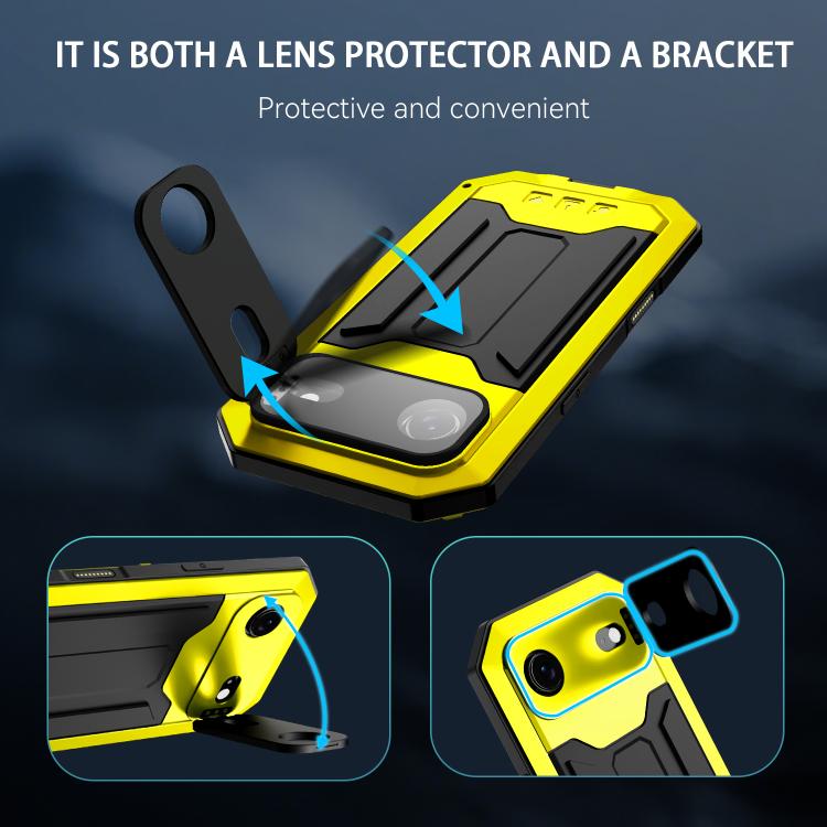 For iPhone Air R-JUST Sliding Camera IP54 Life Waterproof Holder Phone Case