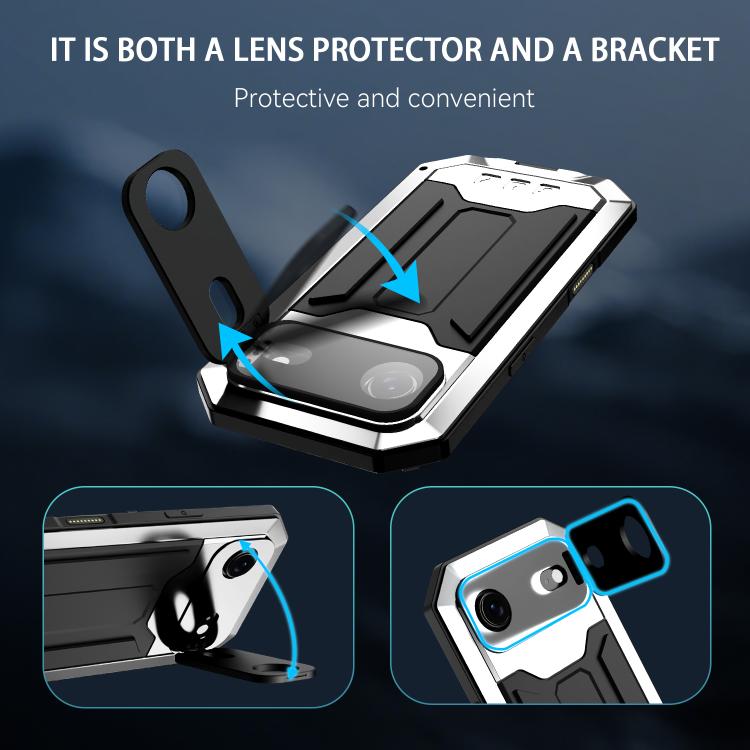 For iPhone Air R-JUST Sliding Camera IP54 Life Waterproof Holder Phone Case