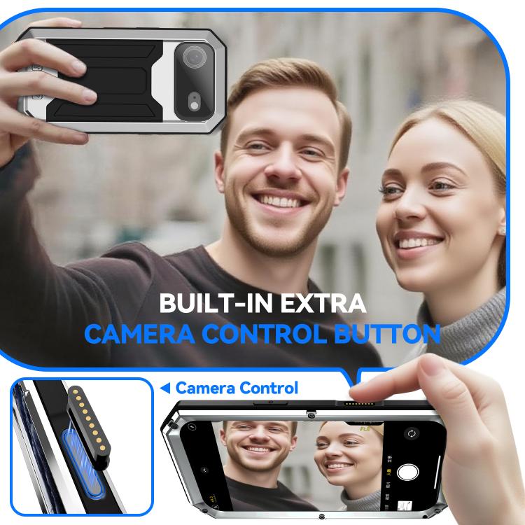 For iPhone Air R-JUST Sliding Camera IP54 Life Waterproof Holder Phone Case