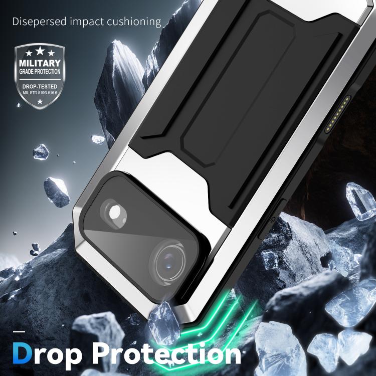 For iPhone Air R-JUST Sliding Camera IP54 Life Waterproof Holder Phone Case