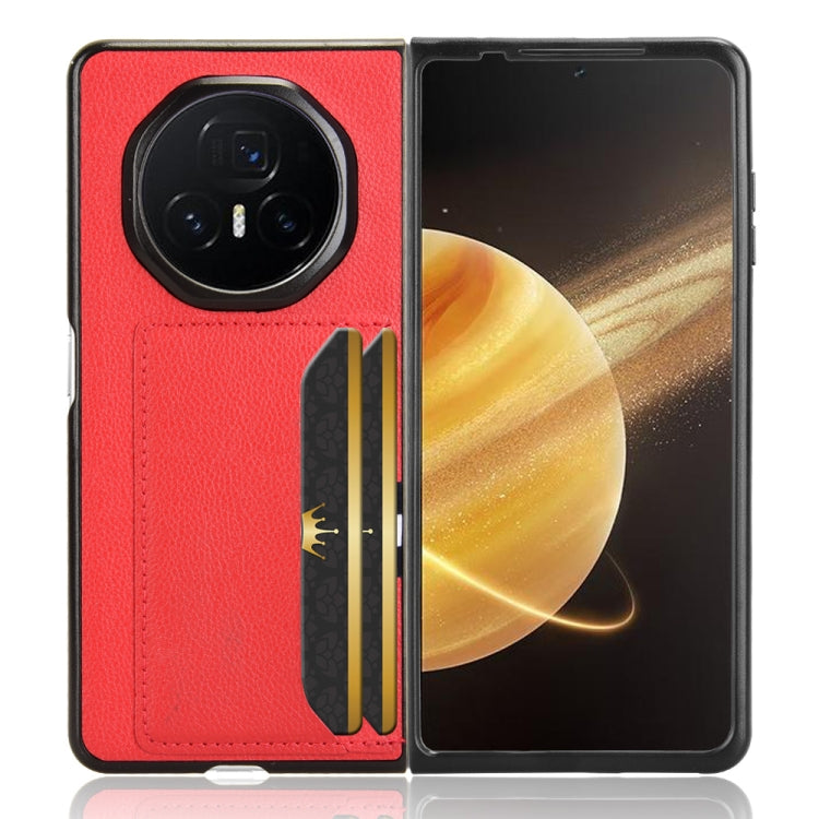 For Honor Magic V3 Litchi Texture Card Slot Phone Case