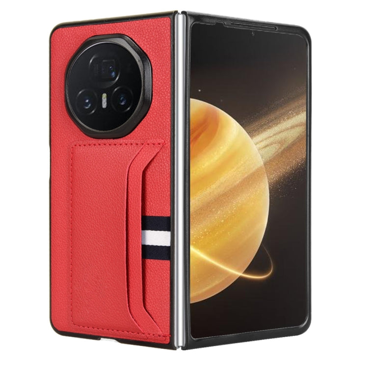 For Honor Magic V3 Litchi Texture Card Slot Phone Case