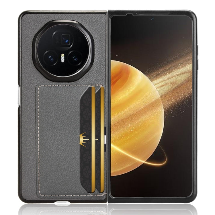 For Honor Magic V3 Litchi Texture Card Slot Phone Case