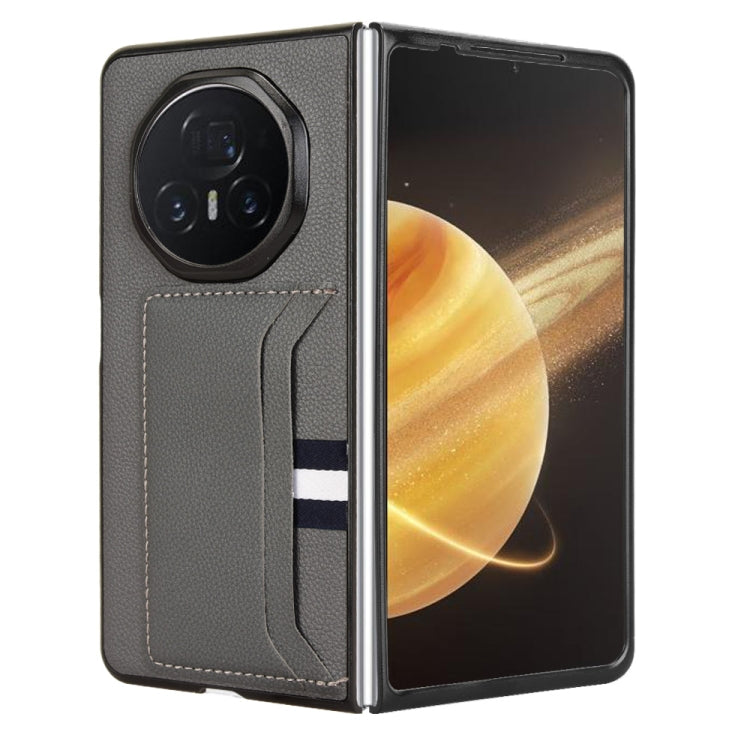 For Honor Magic V3 Litchi Texture Card Slot Phone Case