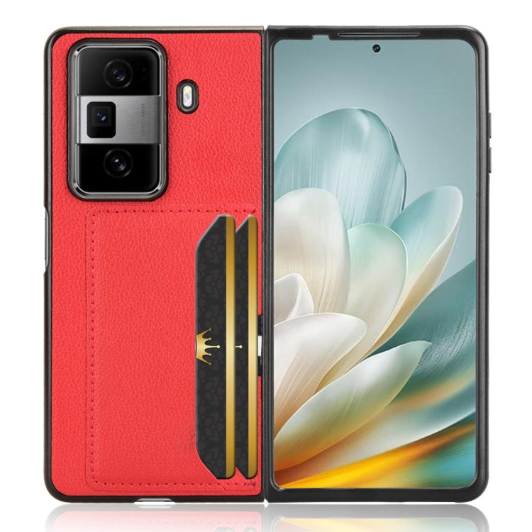 For Honor Magic Vs3 Litchi Texture Card Slot Phone Case