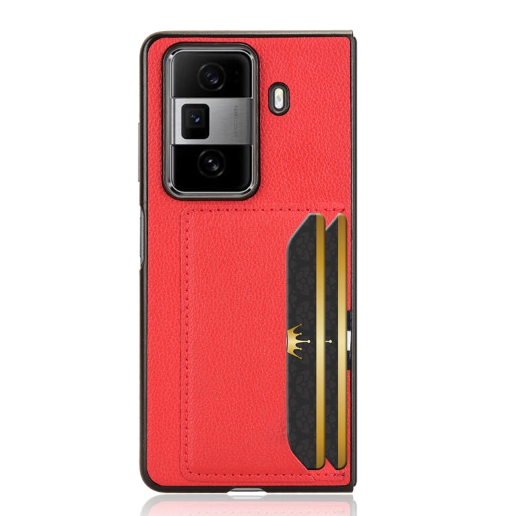 For Honor Magic Vs3 Litchi Texture Card Slot Phone Case